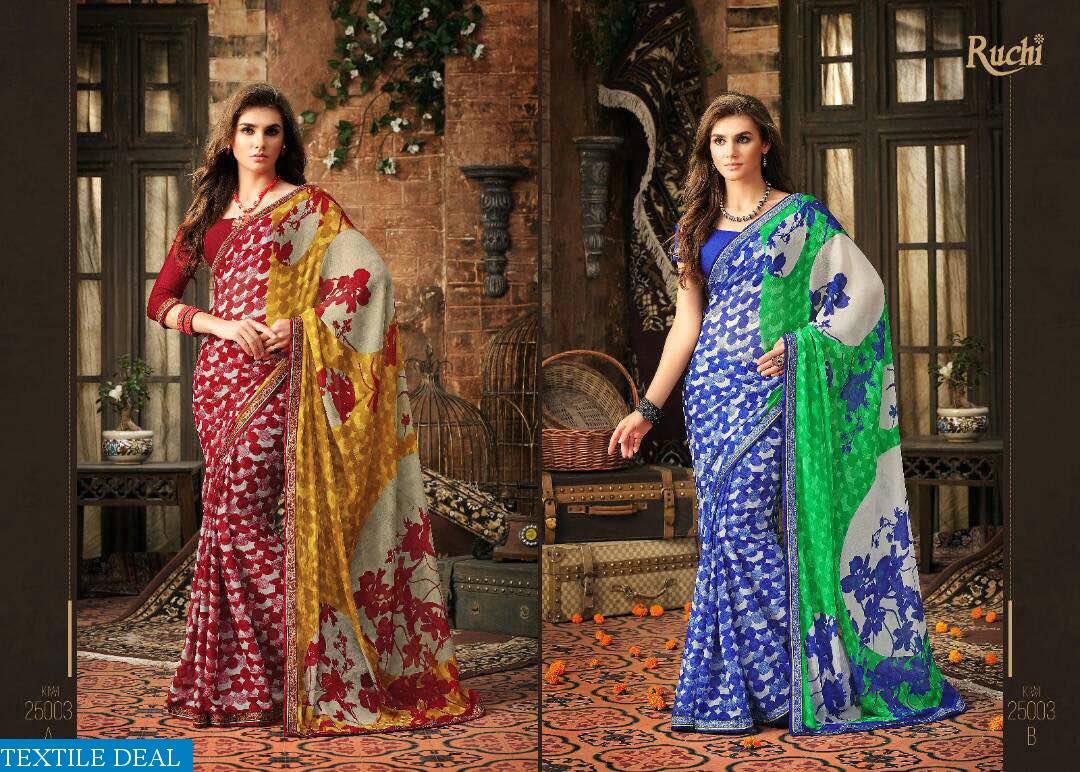 Ruchi chiffon mania vol-5 Wholesale chiffon Saree collection